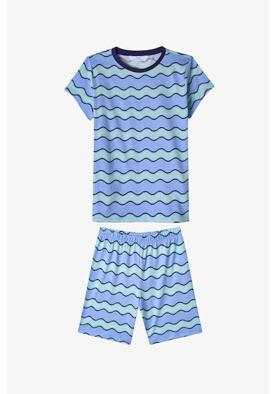 Penti Mavi Erkek Çocuk Blue Waves Pamuklu 2'li Pijama Takımı