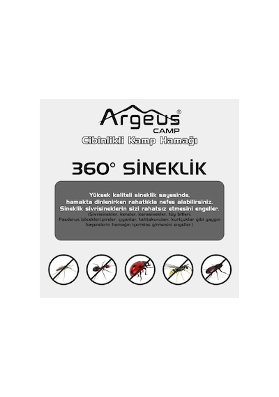 Cibinlikli Kamp Hamağı Mavi Çok Renkli