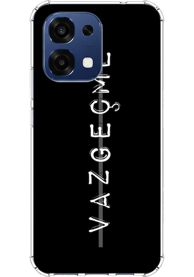 Oppo A6 Pro Uyumlu Vazgeçme Yazılı Baskılı Silikon Kılıf Renkli