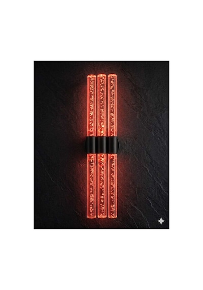 Bubbleflux Trio Large 51 Cm Modern Tasarım Led Aplik - Duvar Lambası - Siyah - Elektrikli - Rgb Kumandalı Çok Renkli