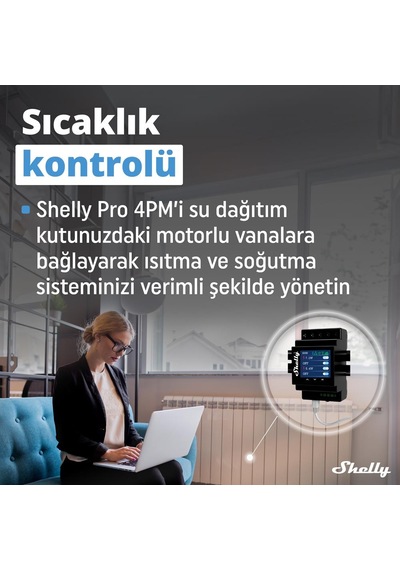 Shelly Pro 4PM Dört Kanal Enerji Ölçer Röle
