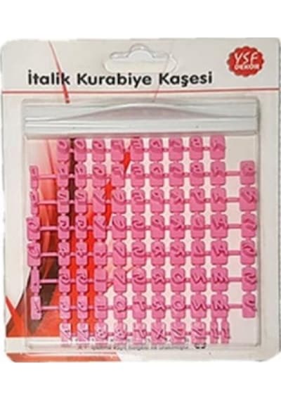 Kurabiye Kaşesi 0.8cm Italik Pembe