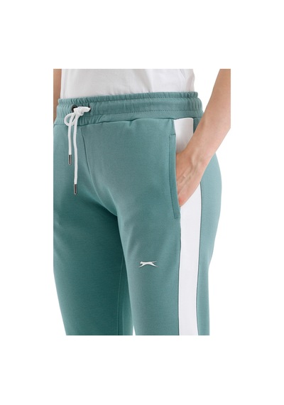 Slazenger Veva 2 Li Set Kadın Eşofman Altı Yeşil - Siyah