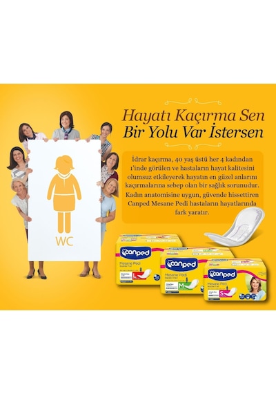 Canped Mesane Pedi Yoğun Büyük Boy L 6 x 20'li