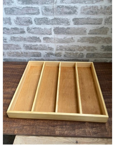 45x40 Cm Ahşap Kaşıklık Çekmece İçi Kepçe Maşa Ve Servis Gereçleri Düzenleyici Organizer
