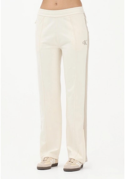 Calvin Klein Lv047e225g Stretch Terry Track Kadın Eşofman Altı Beyaz