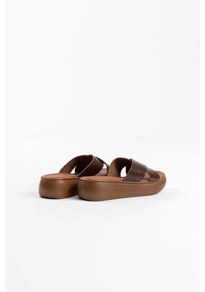 Trendella Acı Kahve Hakiki Deri Terlik Tr31my54l Siyah