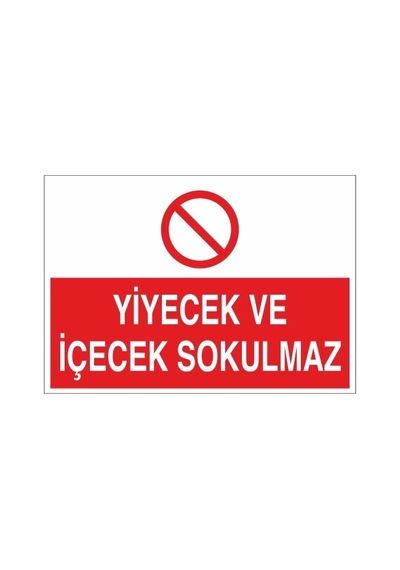 Yiyecek Ve İçecek Sokulmaz Sticker 20x28 Cm
