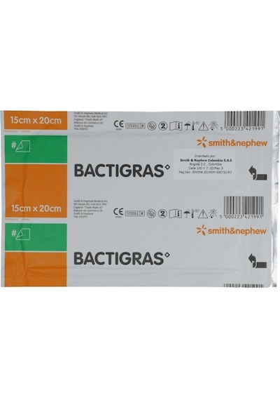 Bactigras 15X20 Cm Antiseptik Tül Yara Yanık Bakım Örtüsü 1 Adet