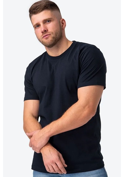 Uyguntarz Unisex Pamuklu Oversize Basic Tshirt Lacivert