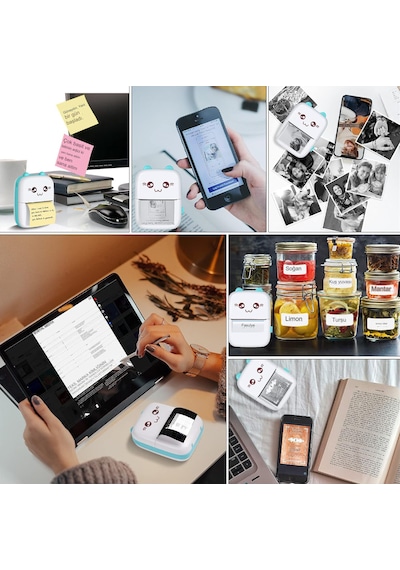 Qasul PRT-05 Kablosuz Bluetooth Mini Taşınabilir Termal Fotoğraf Yazıcı