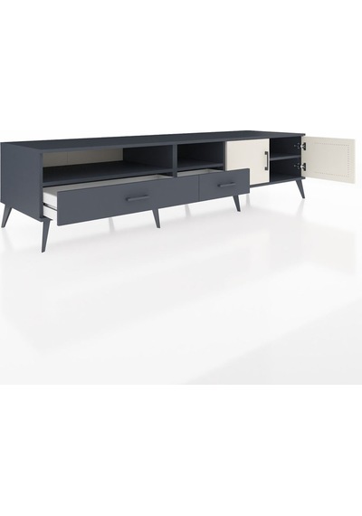 Kronos Tv Ünitesi 3 Raflı 2 Çekmeceli 2 Kapaklı 220x59x51 Antrasit-aytaşı/antrasit Aytası/antrasıt - Antrasıt Kronos Tv Ünitesi 3 Raflı 2 Çekmeceli 2 Kapaklı 220x59x51 Antrasit-aytaşı/antrasit Aytası/antrasıt - Antrasıt