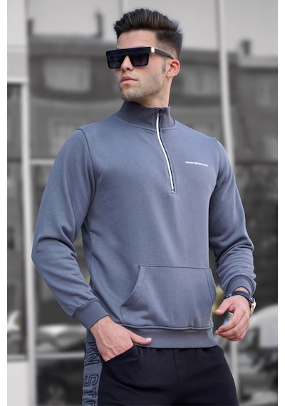 Madmext Füme Erkek Sweatshirt 5300 Füme