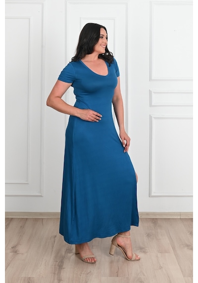 Koza Butik Kadın Yırtmaç Detaylı Elbise 5174-23 001