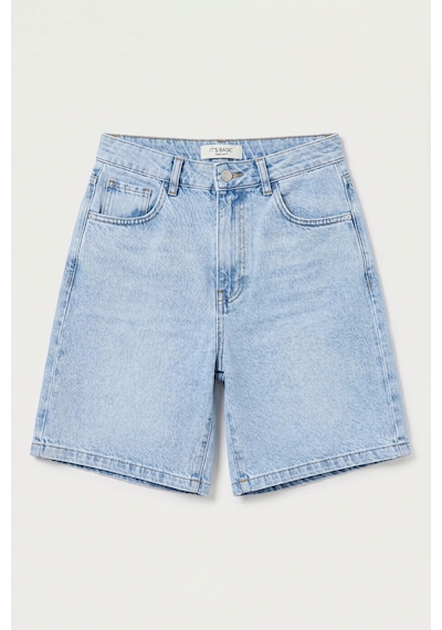 it's basic Kadın Ice 4s6-3 Skater Fit Bermuda Denim Şort Ice Rengi