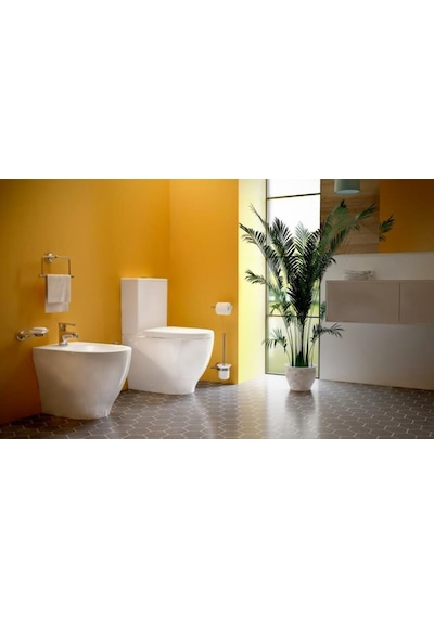 Creavit Mare Duvara Sıfır Kanalsız Klozet + Rezervuar + Duroplast Kapak + Çift Basmalı İç Takım Set