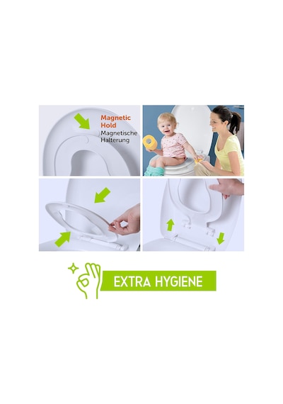 Aqua Bagno Junior Çocuk Adaptörlü Yavaş Kapanan Klozet Kapağı