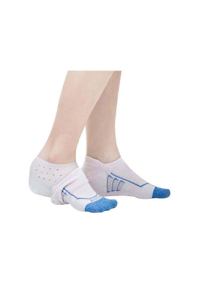 Boy Uzatıcı Topuk Yükseltici Silikon Unisex Topuk Çorabı Gizli Topuk