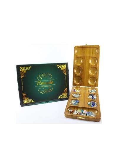 Ahşap Mangala - Kaplamalı & Cam Taşlı