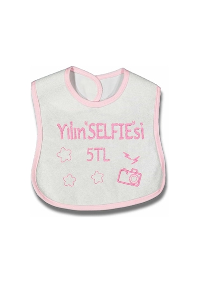 Yılın Selfiesi 5 TL Yazılı Pembe Önlük Pembe
