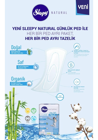 9 Al 8 Öde Sleepy Natural Günlük Ped Normal 80'li Ve Rosıe Oda Kokusu