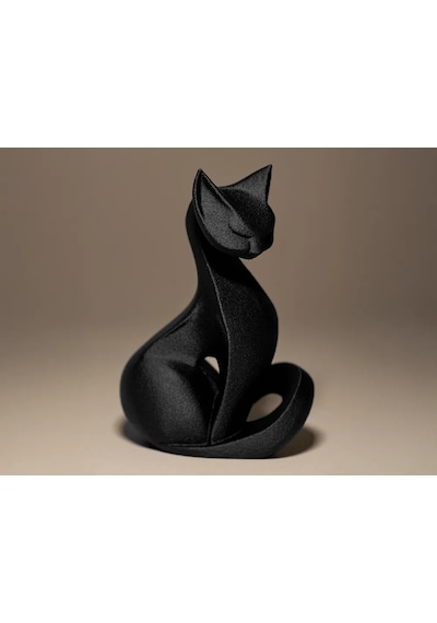 3d El Yapımı Stil Kedi Figürü Hediyelik Natural 15 Cm Ev Ofis Dekoru