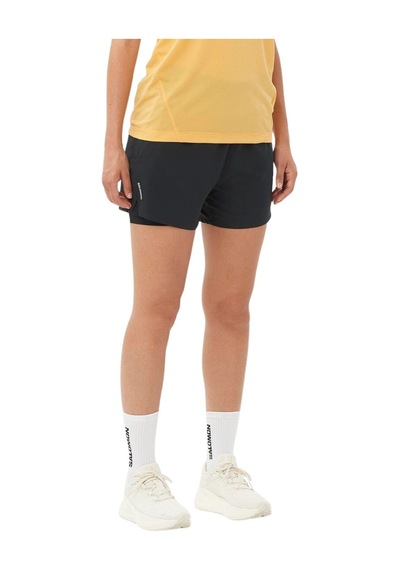 Salomon Salomon Shkout Core 2in1 Shts 4 Kadın Siyah Koşu Şortu 27180 Siyah