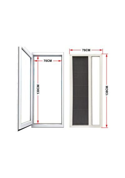 Akordeon Pileli Pilise Kapı Sineklik, Antrasit, 85 Cm Ile 220 Cm Istenilen Ölçüde