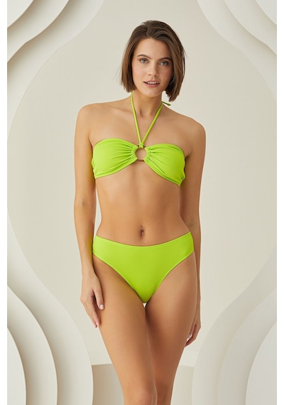Loya Kadın Yeşil Reps Basic Tek Alt Bikini
