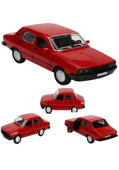 Metal Beyaz Toros Araba Kapısı Açılan Sesli Işıklı Efsane Toros Beyaz Diecast 13 Cm Çek Bırak Model Araba Kırmızı