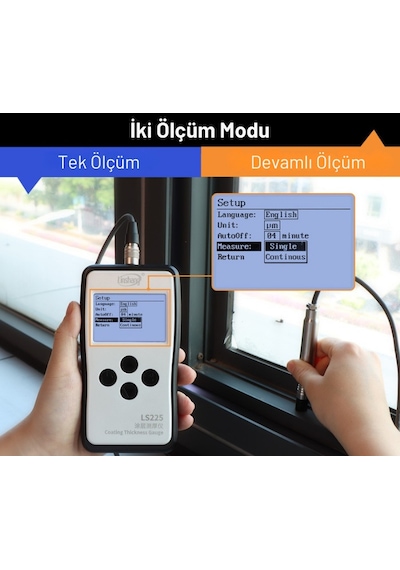 Ls225 + N1500 Ultra İnce Kaplama Kalınlık Ölçüm Cihazı Hassas