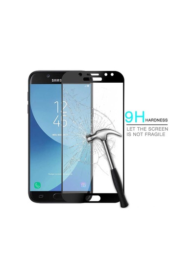 Galaxy J7 Prime Zore Kenarları Kırılmaya Dayanıklı Cam Ekran Koruyucu