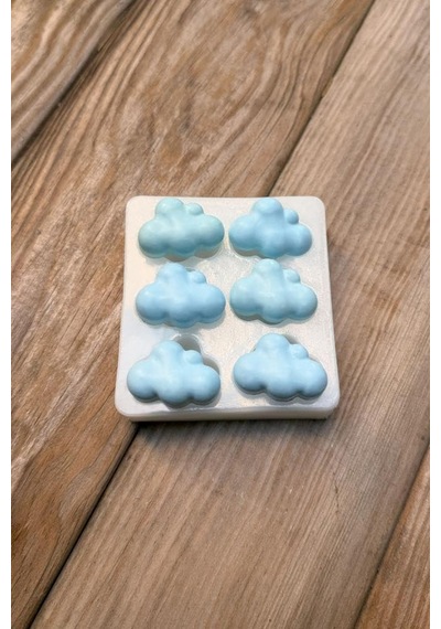 Bubble Bulut Mini Altılı Silikon Mum Kalıbı Çok Renkli