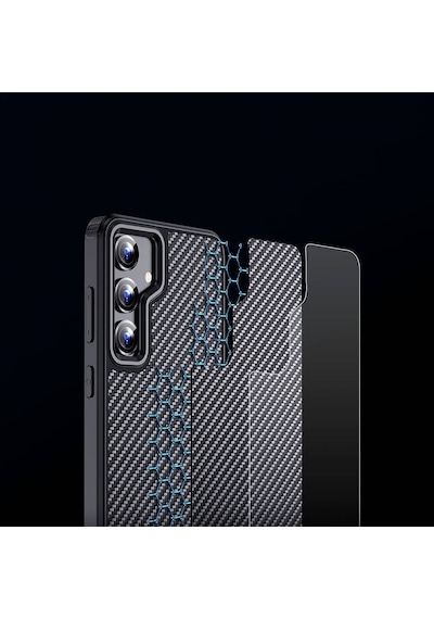 Galaxy Uyumlu S24 Plus Kılıf Aramid Karbon Fiber Magsafe Özellikli Wlons Radison Kapak