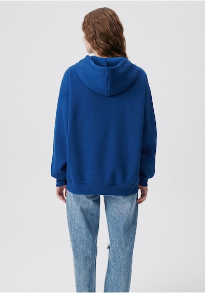 Mavi 1600361-82625 Mavi Logo Baskılı Kapüşonlu Sweatshirt - Lacivert