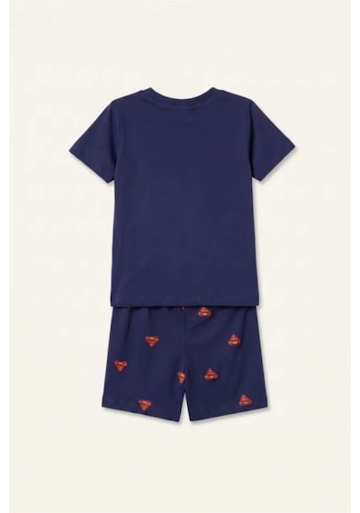 Defacto Superman Lisanslı 2li Lacivert Şortlu Pijama Takımı Erkek Bebek H8148a526hsnv42 Lacivert-nv42