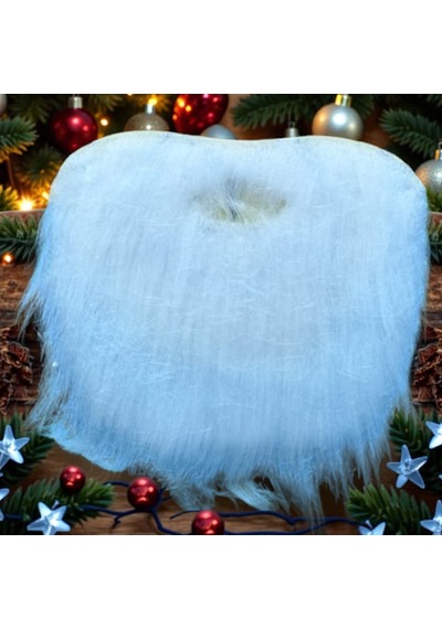 Beyaz Noel Baba Sakalı Lastikli Model Beyaz Sakal Yılbaşı Süsleri Yılbaşı Beyaz Gösteri Sakalı