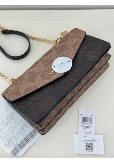 Coach Klare Envelope Crossbody Kadın Çanta Acı Kahverengi - Bej