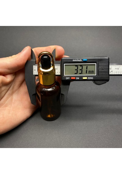 Amber Cam Damlalıklı Şişe  Sepet Model Metalik Kapak  30 ML