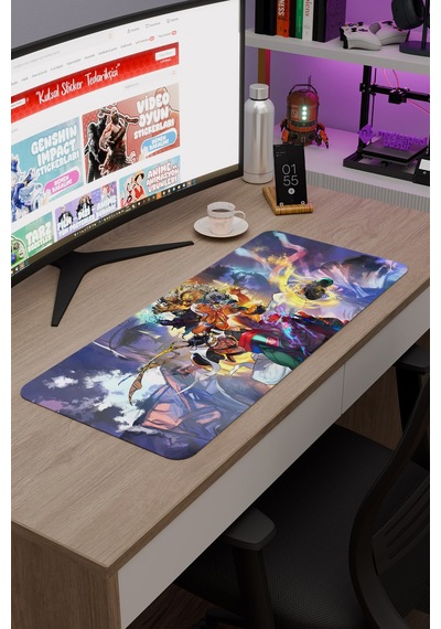 Street Fighter Kaymaz Dikişli Kauçuk Oyuncu Mousepad V3 - 70x30 Xl Gaming Mouse Pad Fare Altlığı