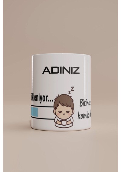 Sabır Yükleniyor Loading Bar Kupa Bardak Beyaz