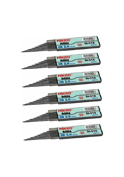 Mikro Kalem Ucu 2.0mm 2b Mikro 2b Kalem Ucu 2mm Siyah 6 Adet