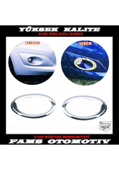 Ford Connect Krom Sis Farı Çerçevesi 2 Parça 2014-2021