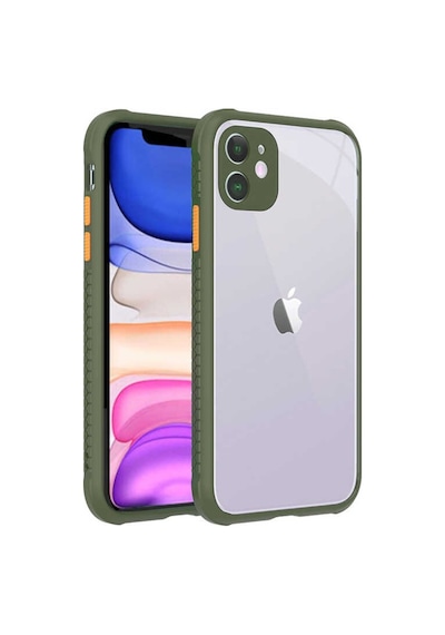 Apple Uyumlu iPhone 11 Kilif Kenar Renkli Sararmaz Seffaf Kapak 357388475