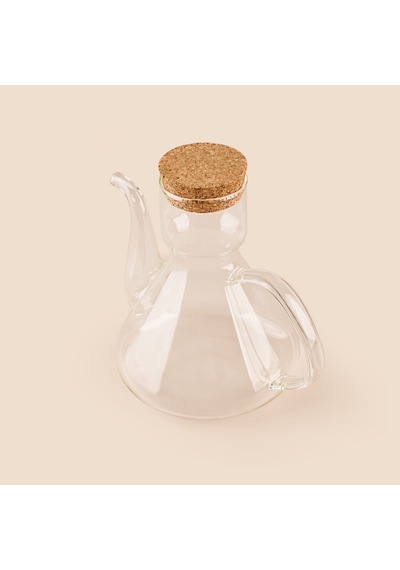 Liya Borosilikat Cam Yağlık - Şeffaf - 500 Ml Çok Renkli