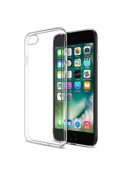 Apple iPhone Uyumlu 7 Plus Şeffaf Silikon Premium Kılıf + Kırılmaz Ekran Koruyucu Temperli Cam