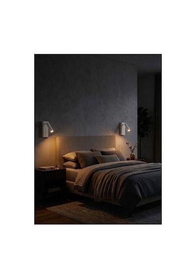 Siyah Gövde Led Aplik 3000k Günışığı Modern Duvar Aydınlatma Ah09-00501 Beyaz - 925259252 Beyaz