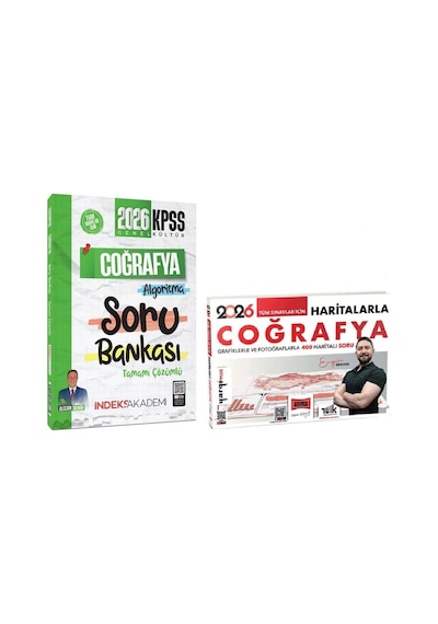 Yargı + İndeks 2026 Kpss Haritalarla Coğrafya + Soru Bankası 2 Li Set - Engin Eraydın Yargı + İndeks