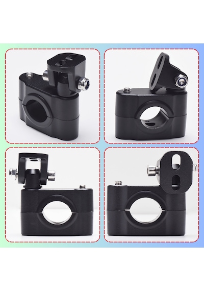 Motosiklet Gidon Koruma Demiri Sis Farı Montaj Ayağı 2 Adet Alüminyum Braket 18-32mm Ayarlanabilir