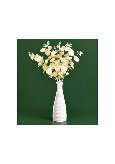 Yapay Exclusive Okaliptüs Krem Beyazı 16 Dallı 47 Cm Beyaz Beyaz